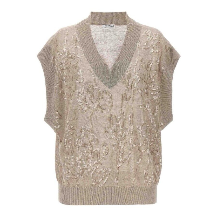 Brunello Cucinelli Wobeige Linen Blend Sweater