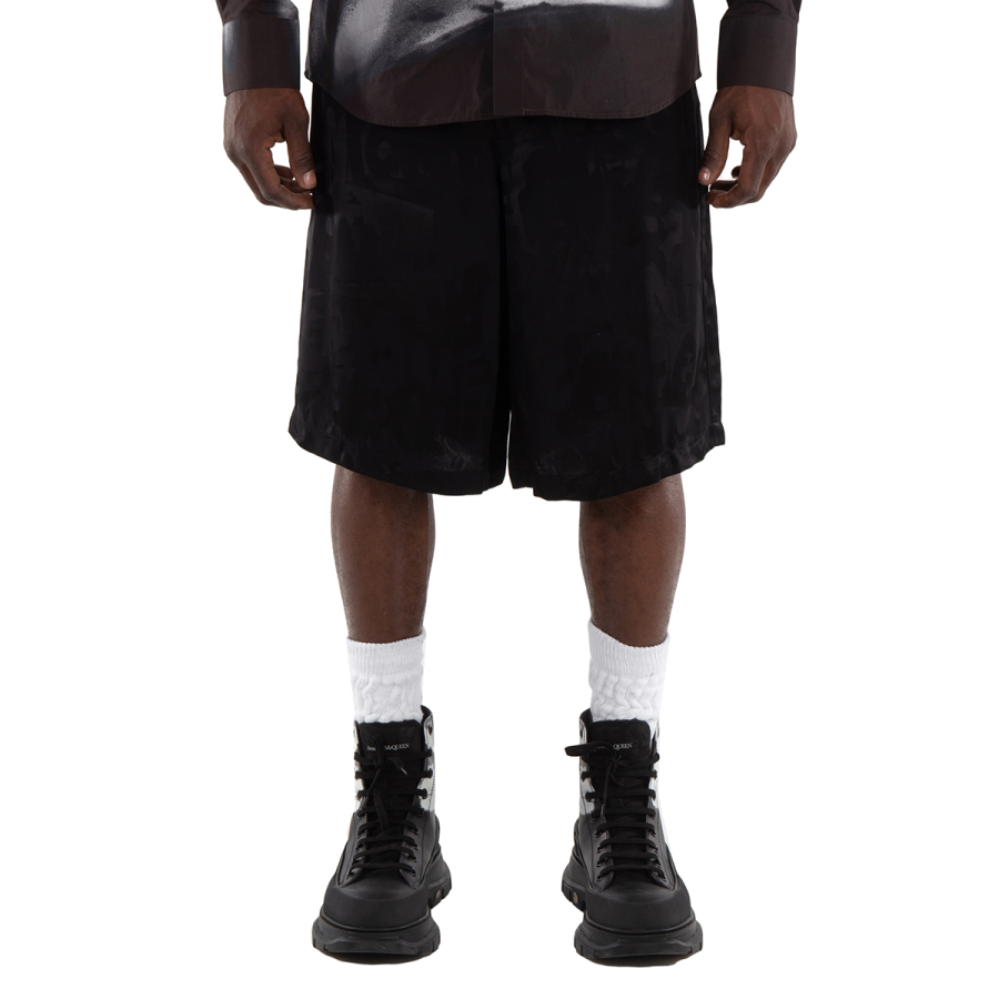 Alexander McQueen Viscose Logo-Jacquard Shorts
