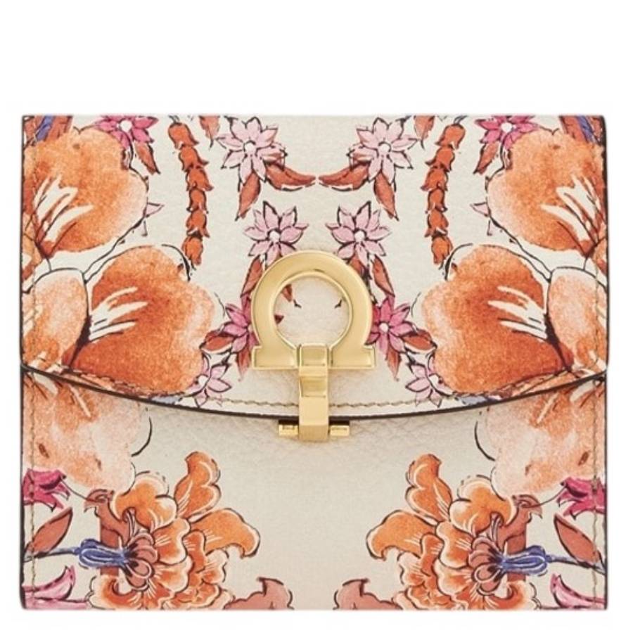Ferragamo Gancini Foulard Print Wallet