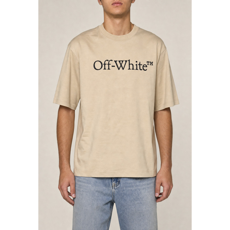 Off-White Mens Brown Rice Cotton T Shirt