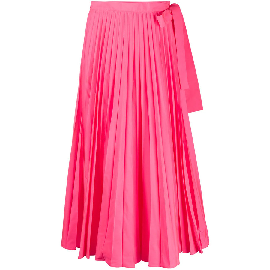 Valentino Garavani Tied-Waist Pleated Skirt