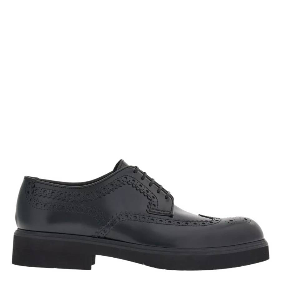 Ferragamo Derby With Perforated Detailing