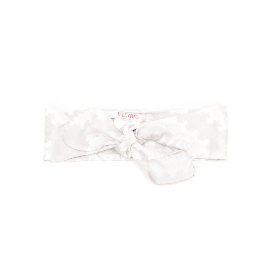 Valentino Garavani Logo-Embroidered Silk Hair Band