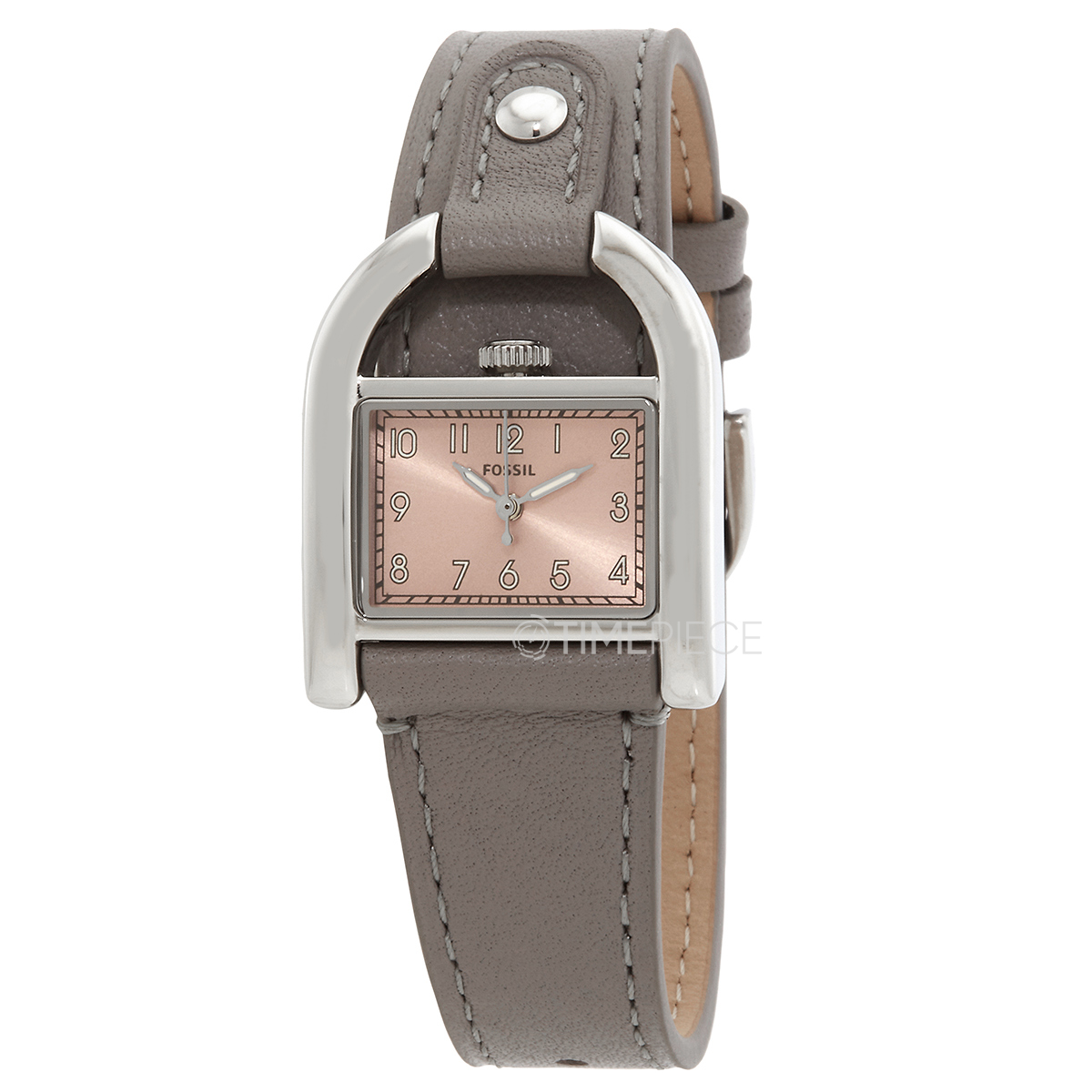 Fossil Harwell Quartz Pink Dial Ladies Grey Eco Leather Watch ES5265
