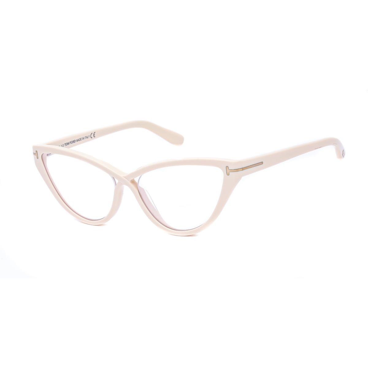 Tom Ford Ladies Gold Tone Oval Eyeglass Frames FT5729-B- 025-56