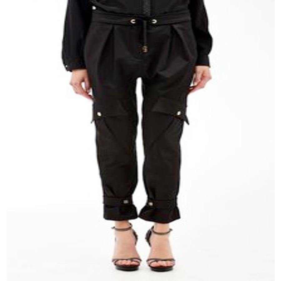 Roberto Cavalli Black Utility Cargo Pants