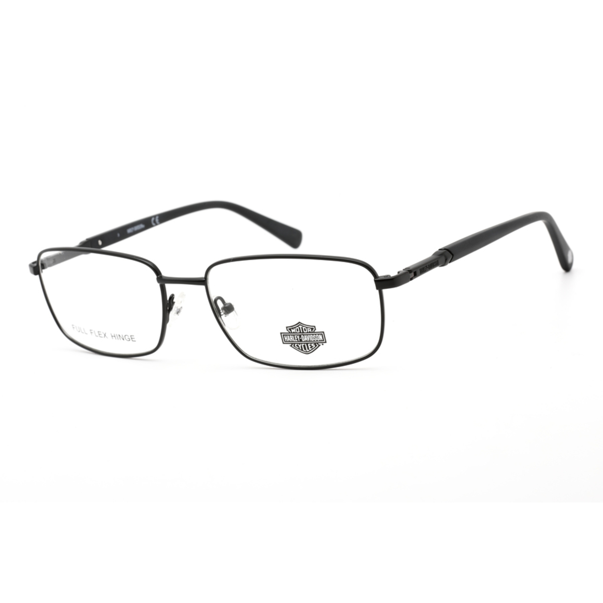 Harley Davidson Mens Black Rectangular Eyeglass Frames HD082600259