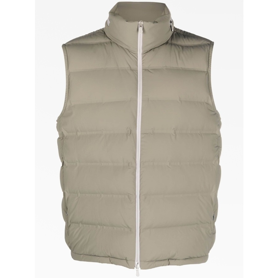 Brunello Cucinelli Men's Beige Quilted Puffer Vest