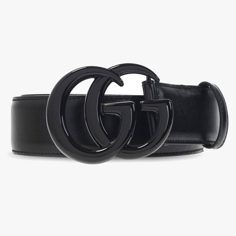 Gucci GG Marmont Buckle Wide Leather Belt
