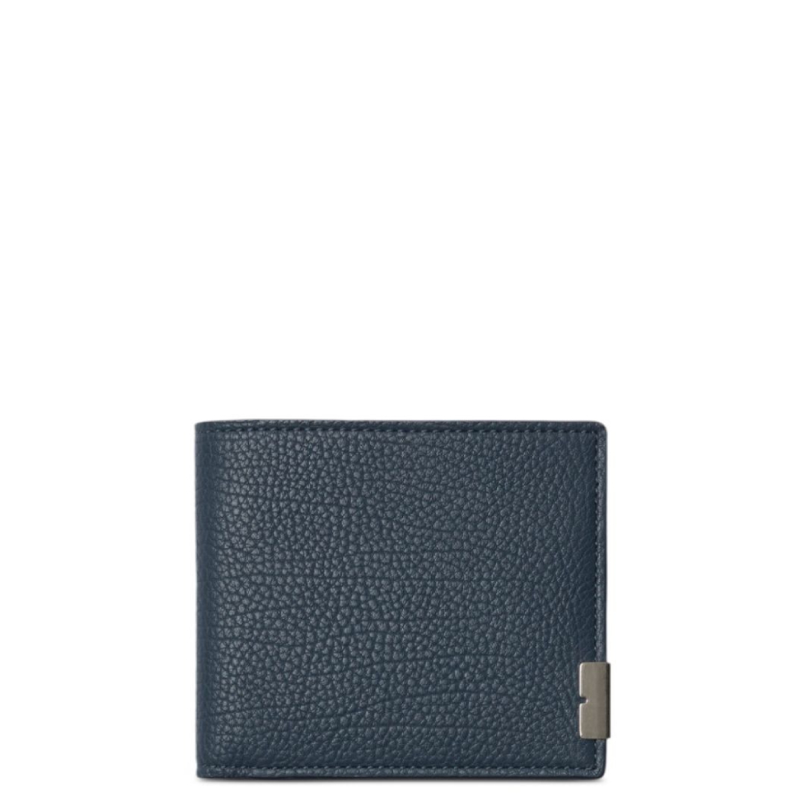 Burberry Embossed Logo Calf Leather B-Cut Wallet
