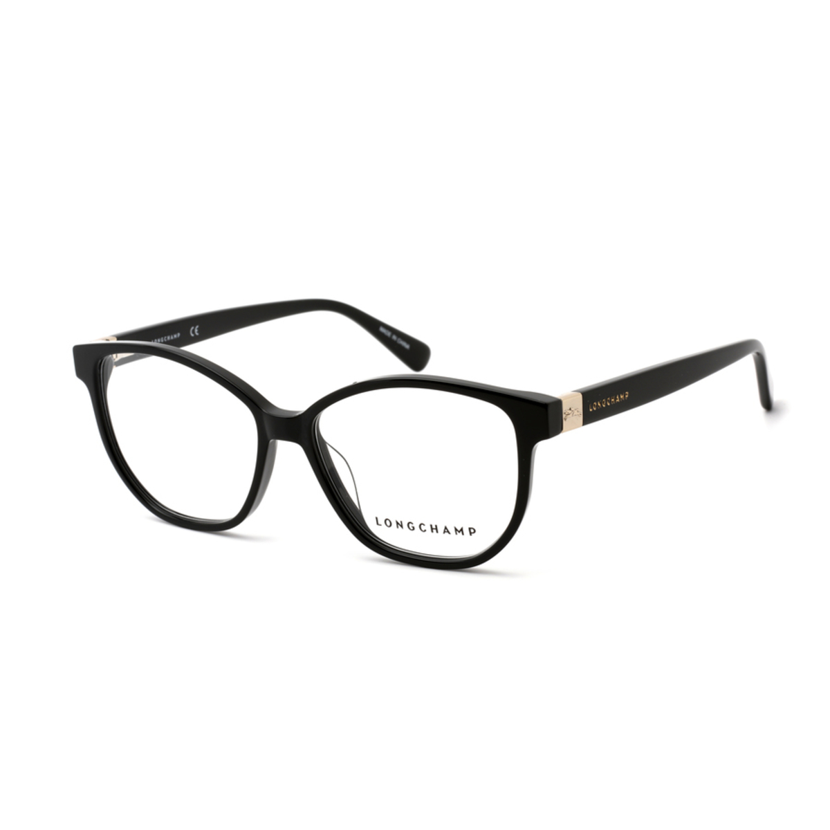 Longchamp Ladies Black Rectangular Eyeglass Frames LO266300152