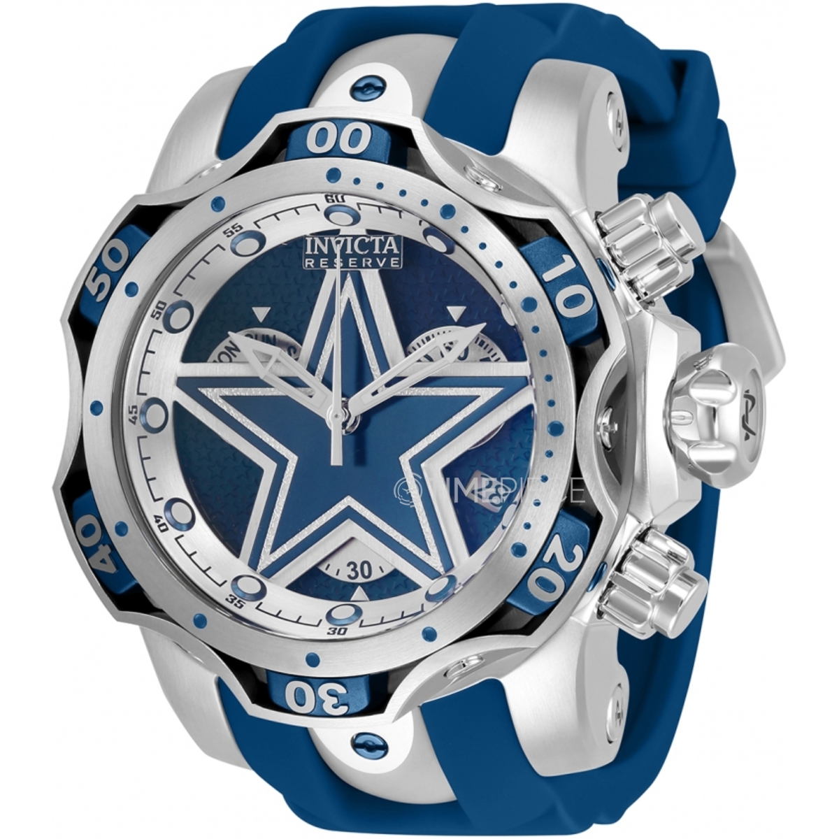 Invicta NFL Dallas Cowboys Chronograph Quartz Crystal Blue Dial