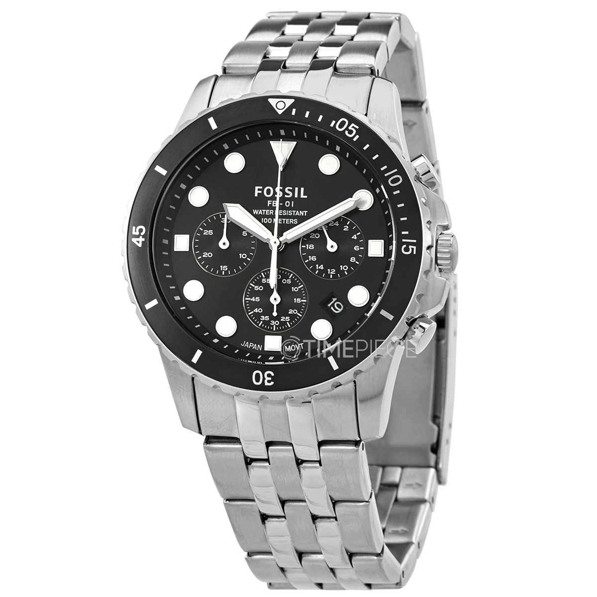 Fossil FB-01 Chronograph Quartz Black Dial Mens Watch FS5837