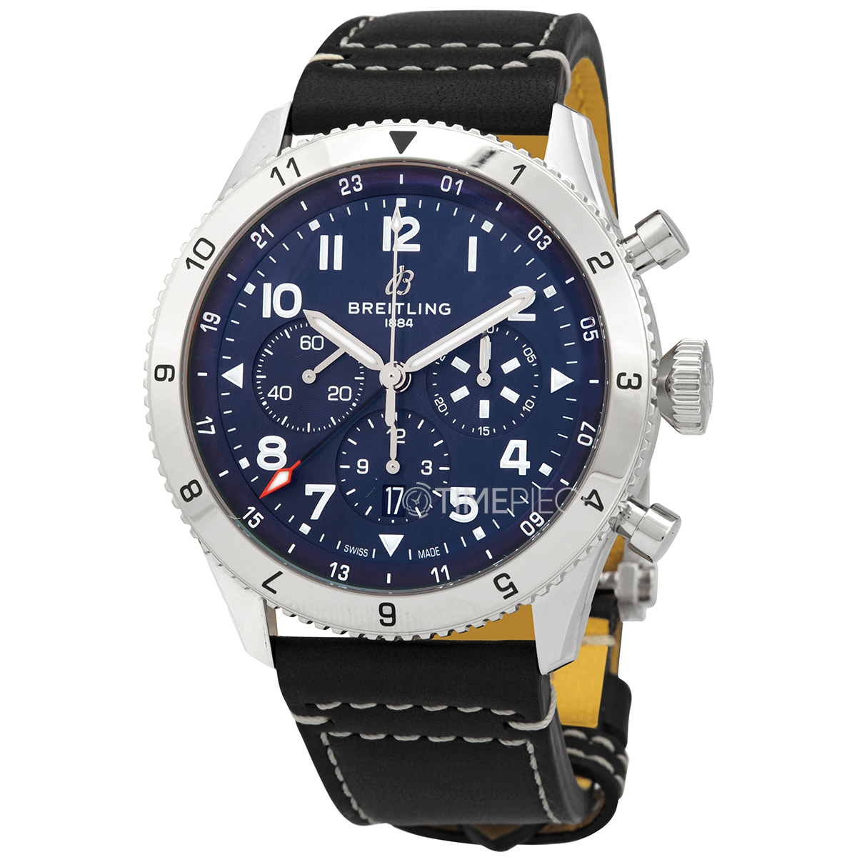 Breitling Super AVI Chronograph Automatic Chronometer Blue Dial Mens
