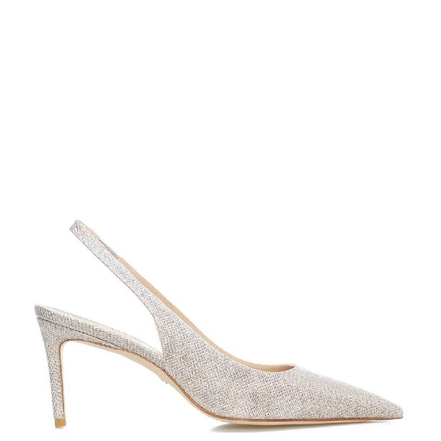 Stuart Weitzman 75 Leather Slingbacks, Brand Size 36 ( US Size 5.5 )