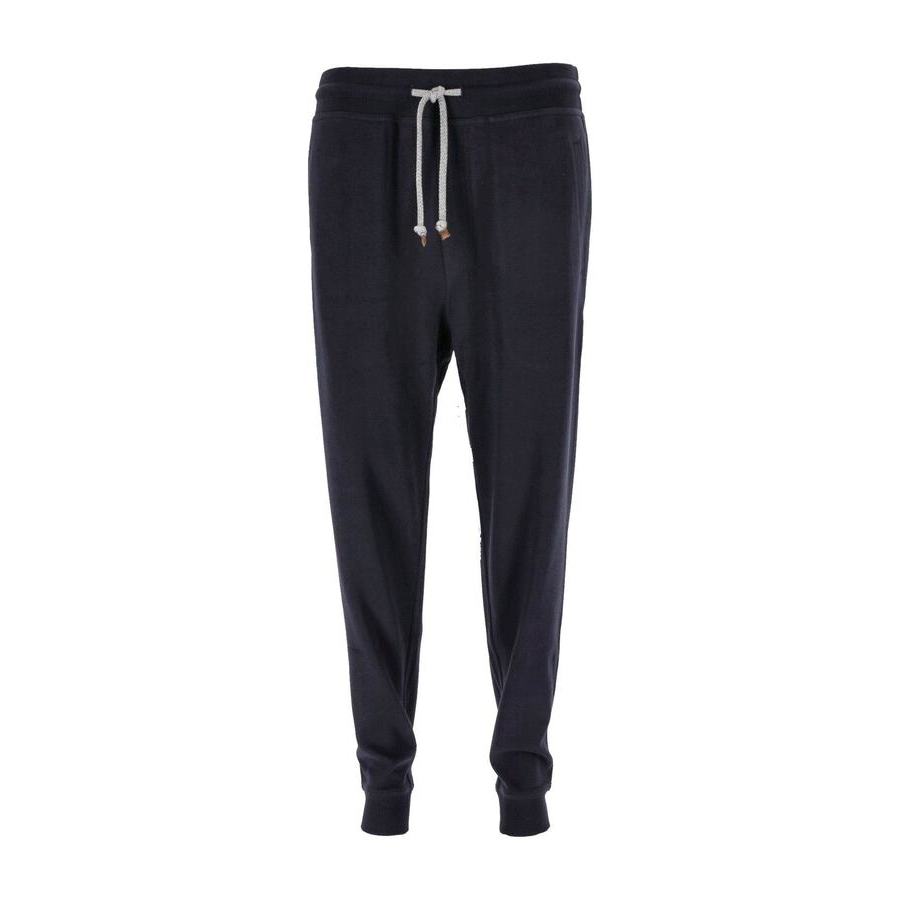 Brunello Cucinelli Men's Cobalt Cotton Blend Jogger Trousers