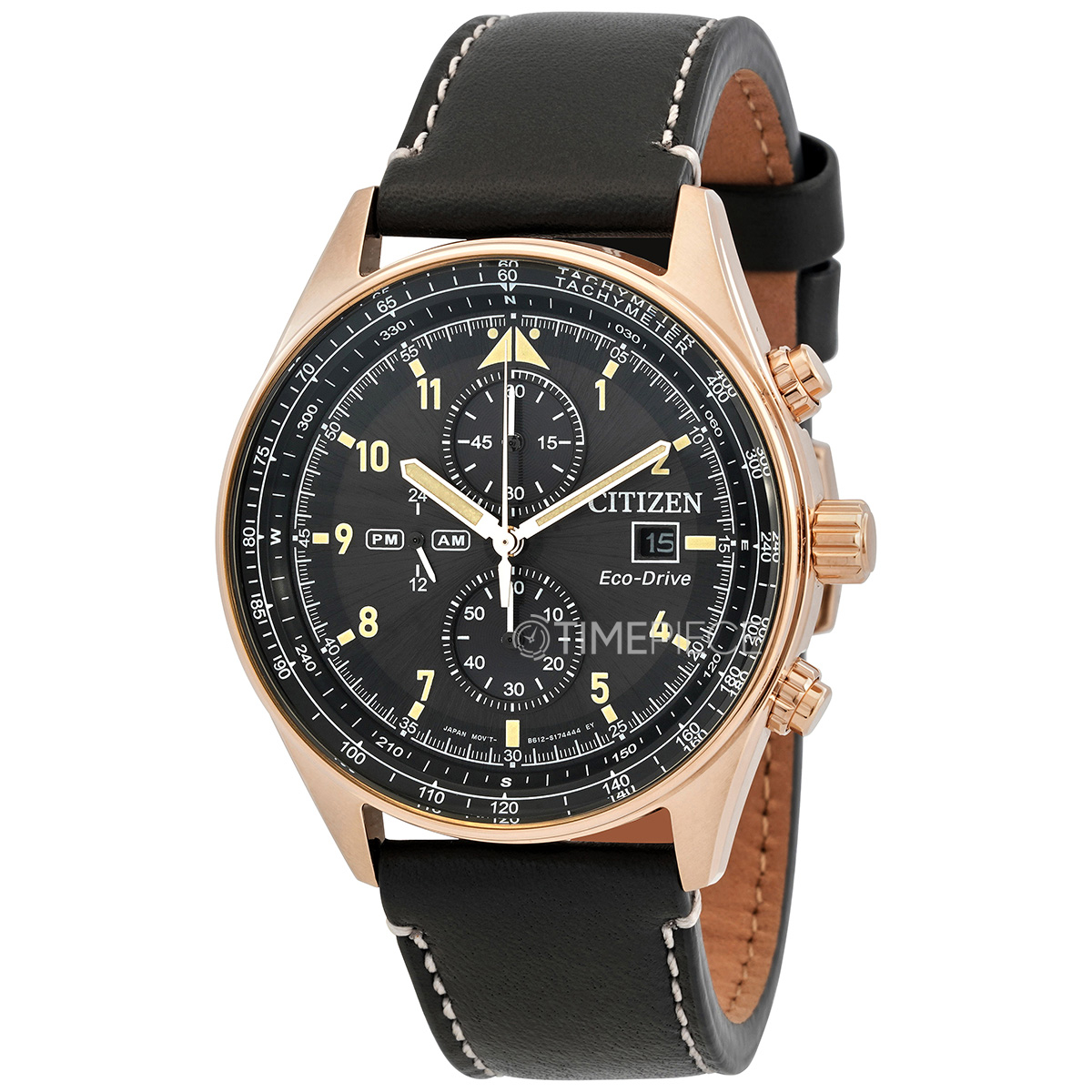 Citizen EcoDrive Chronograph Black Dial Mens Watch CA077315E