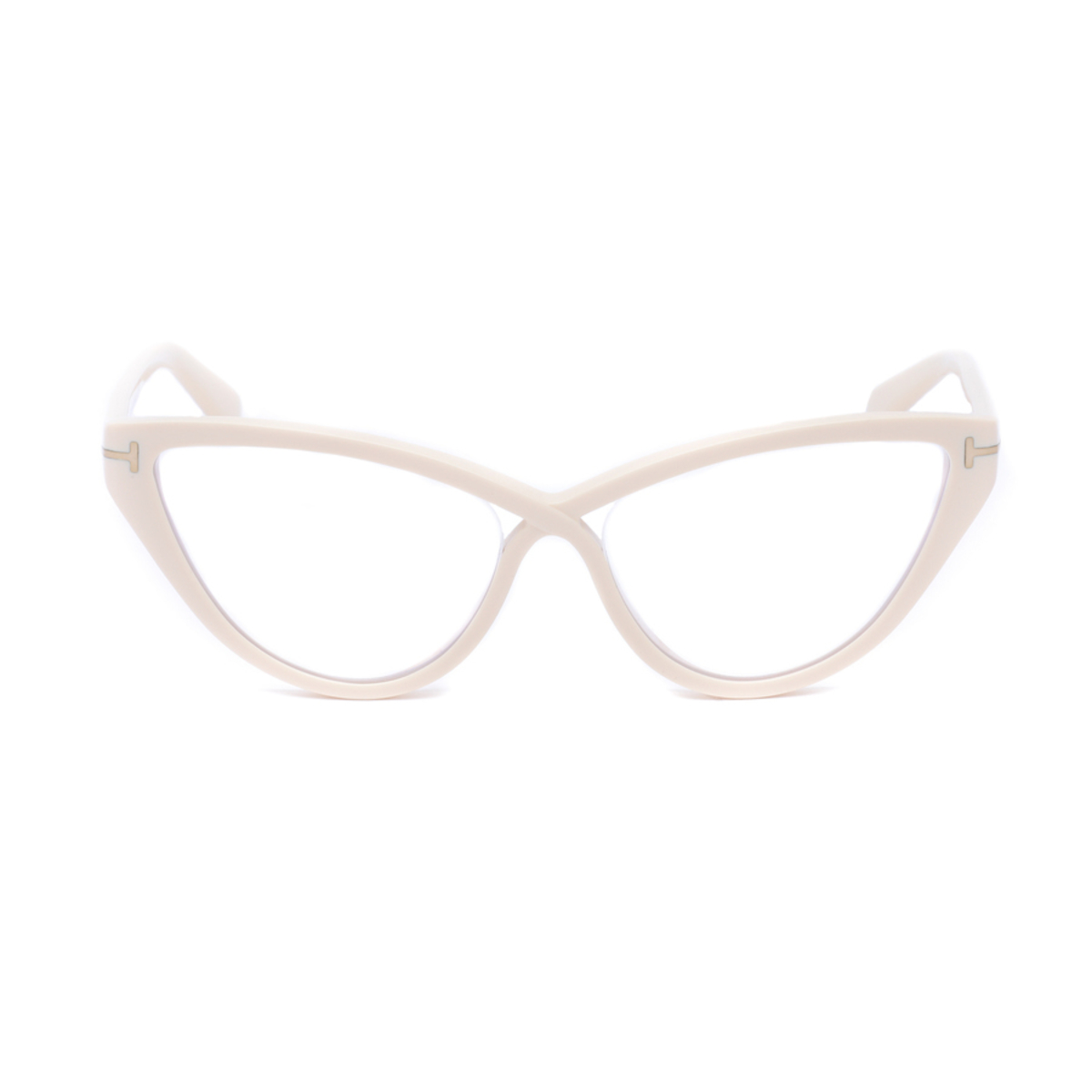 Tom Ford Ladies Gold Tone Oval Eyeglass Frames FT5729-B- 025-56