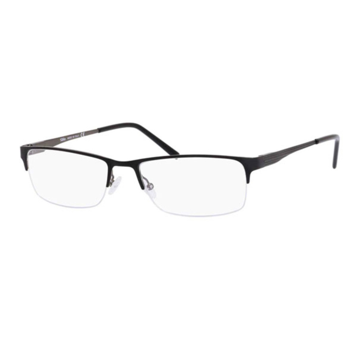 Elasta Mens Black Rectangular Eyeglass Frames 30990jvw0056