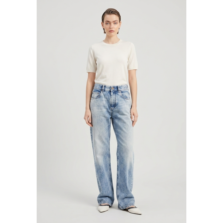 Brunello Cucinelli Wolight Blue Relaxed Trousers