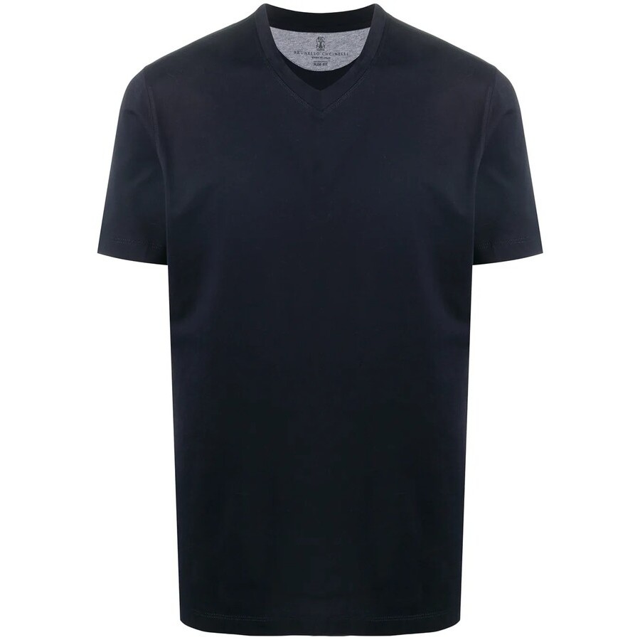 Brunello Cucinelli Dark Blue Slim Fit Shirt