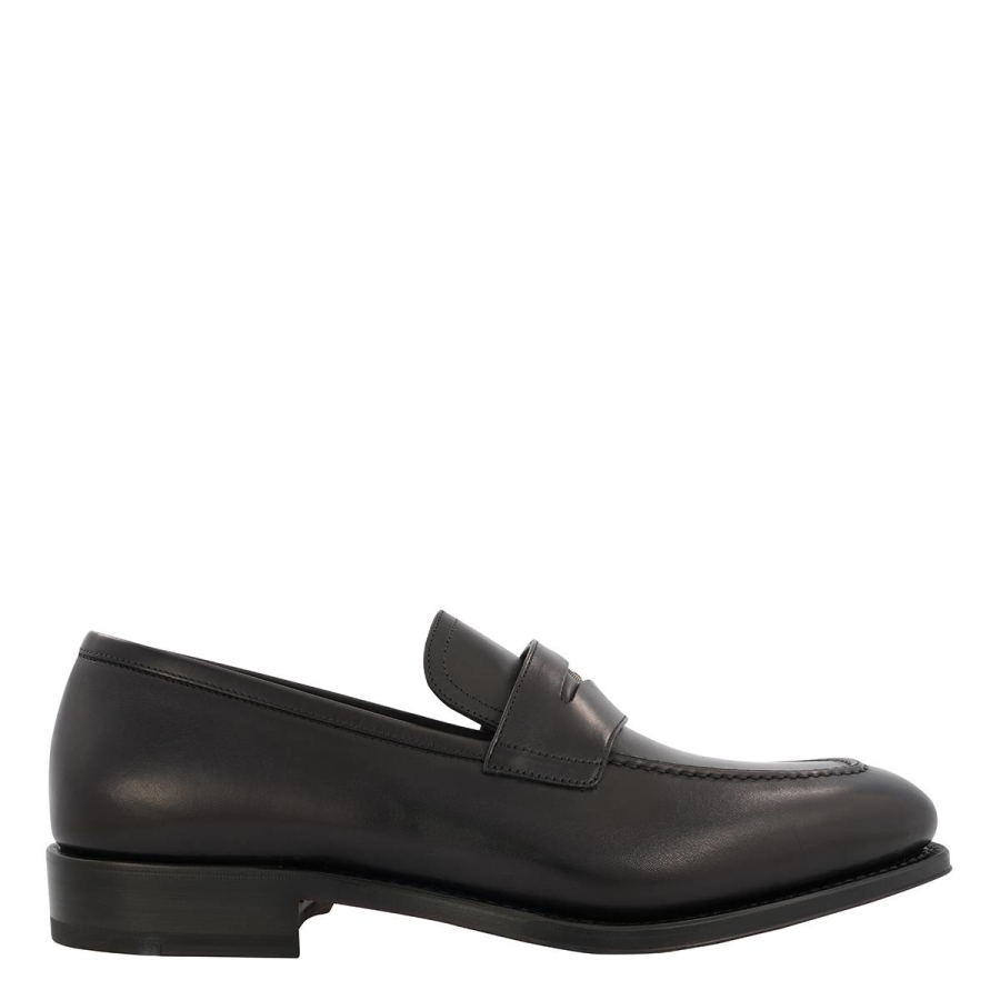 Ferragamo Mens Black Tramezza Penny Loafer
