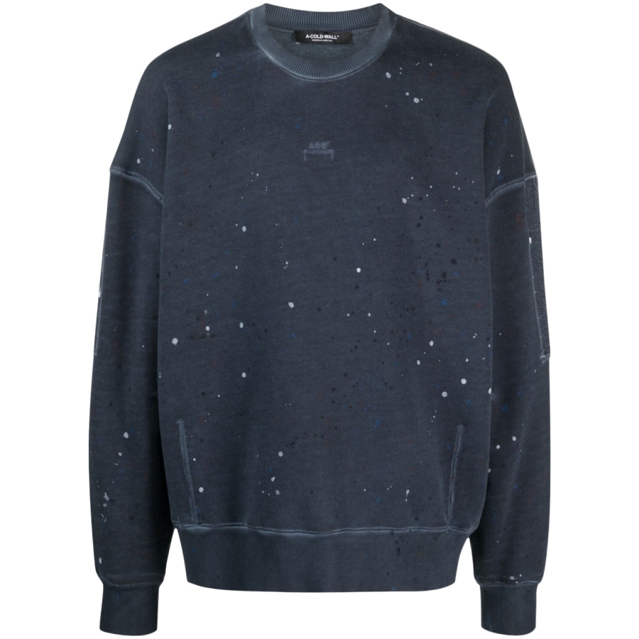 A Cold Wall Studio Cotton Crewneck Sweatshirt- Navy Cover