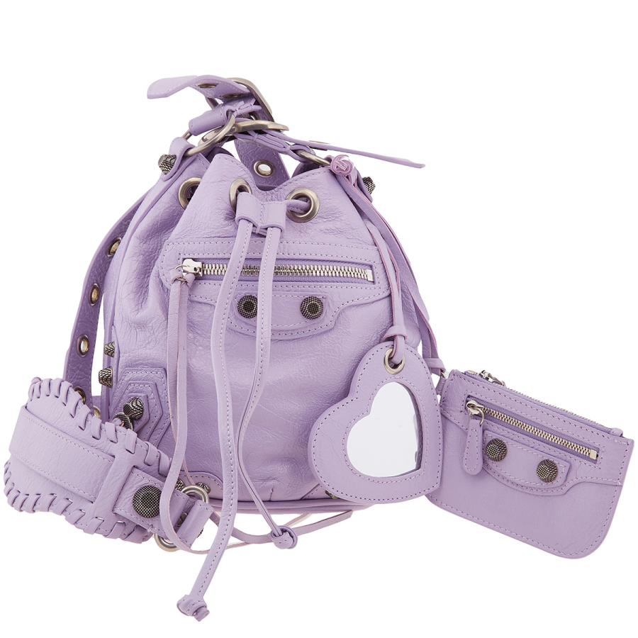 BalenciagaLe Cagole Xs Bucket Bag In Light Purple