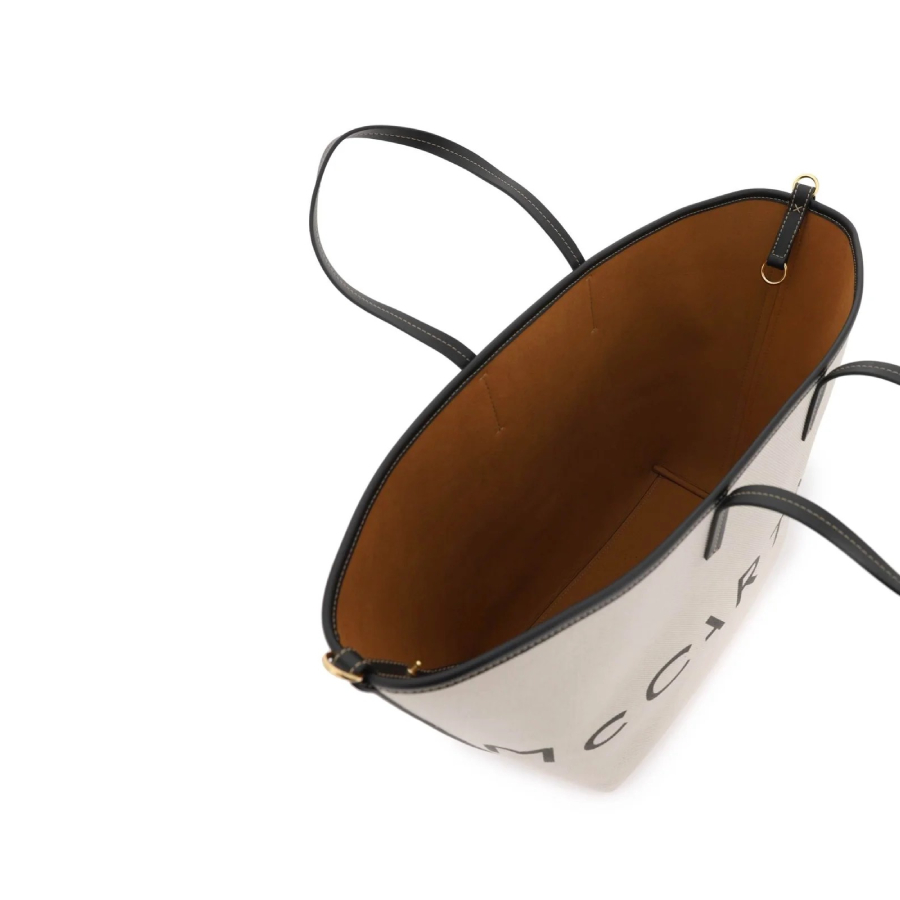 Stella Mccartney Logo Printed Cotton Tote Bag