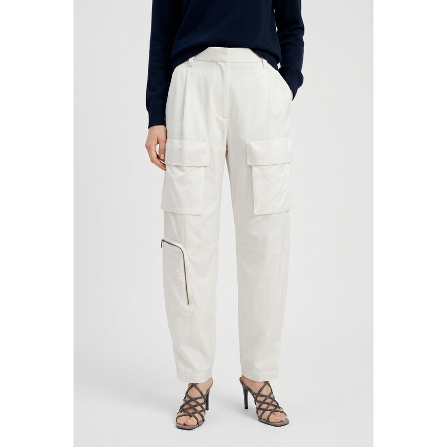 Brunello Cucinelli Wooff White Relaxed Cargo Trousers