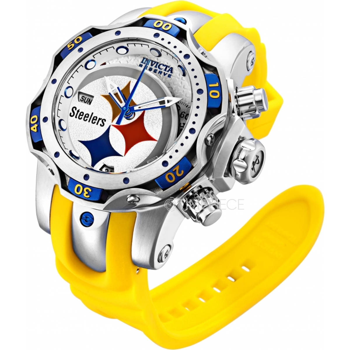 Invicta NFL Pittsburgh Steelers Chronograph Quartz Silver Dial Ladies