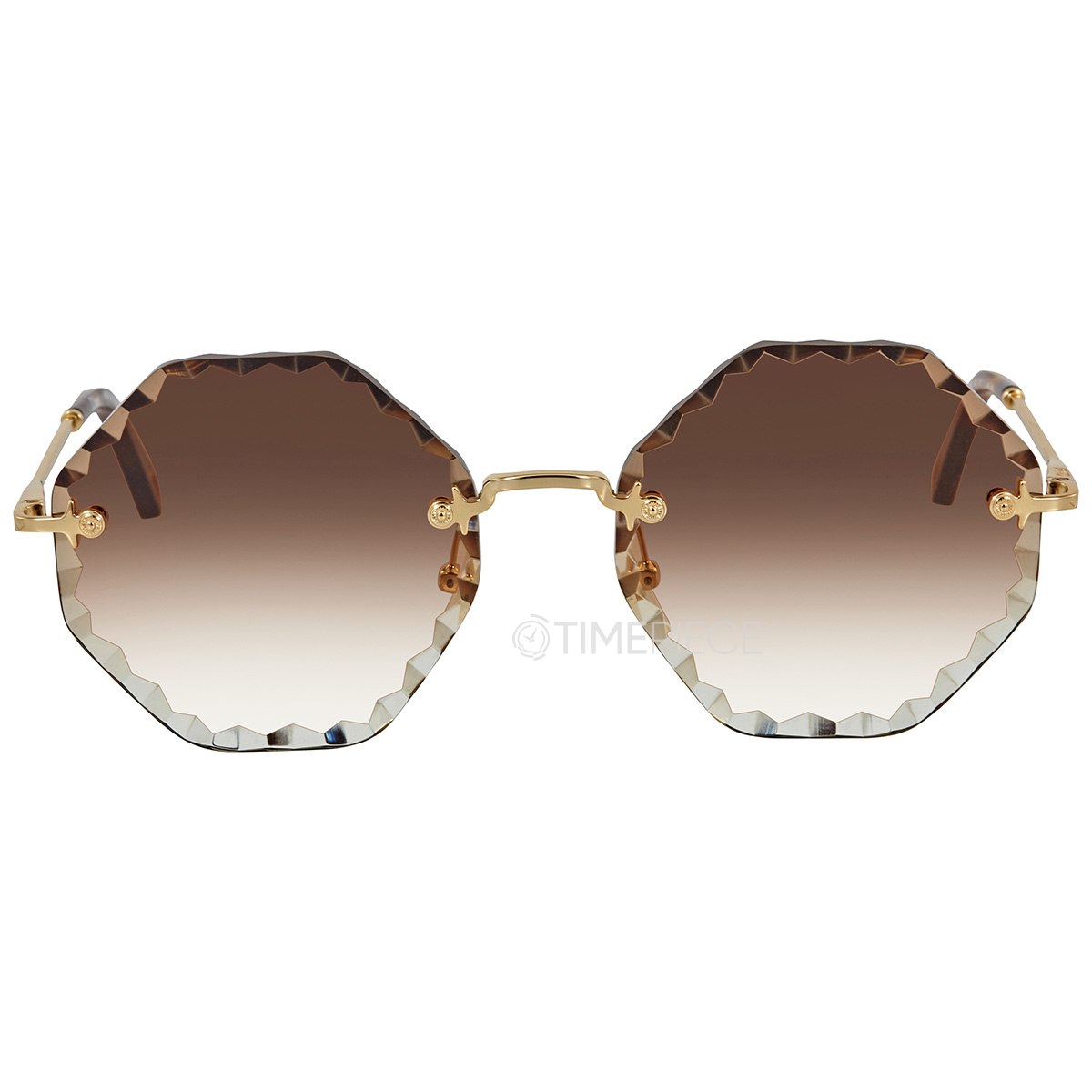 Chloe Gradient Brown Round Ladies Sunglasses CE143S 742