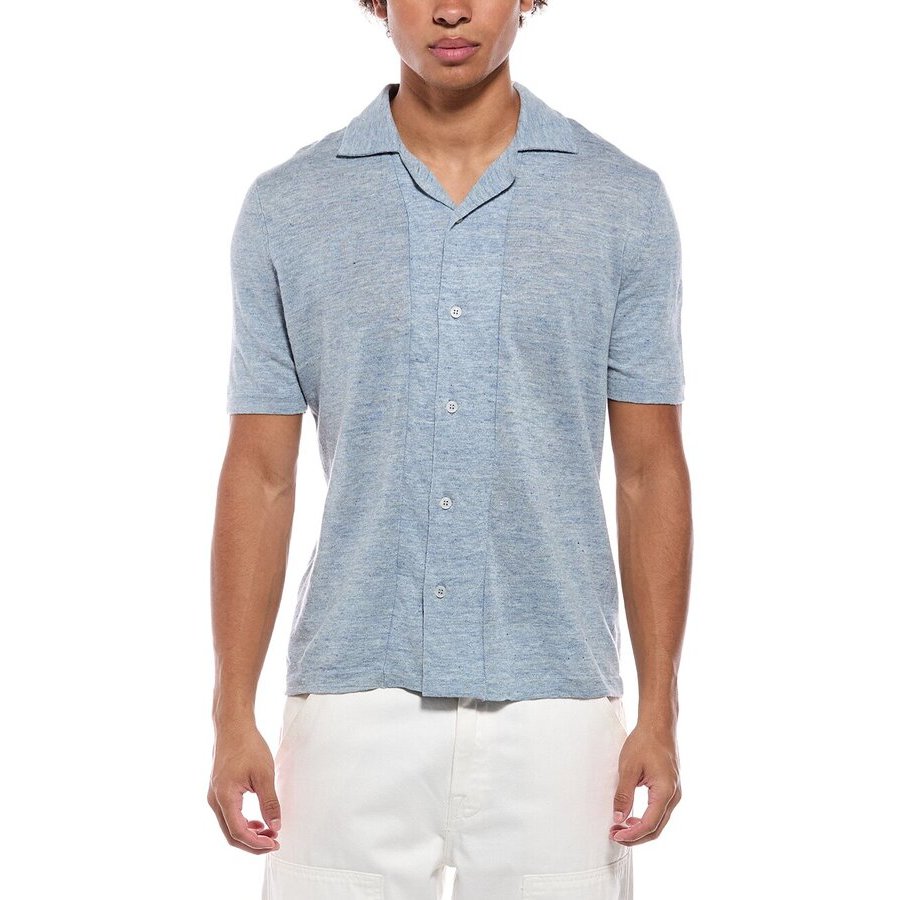 Brunello Cucinelli Mens Celeste Linen Cotton Sweater