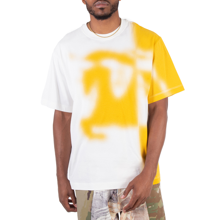 Burberry Ekd Two-Tone Crew Neck Cotton T-Shirt