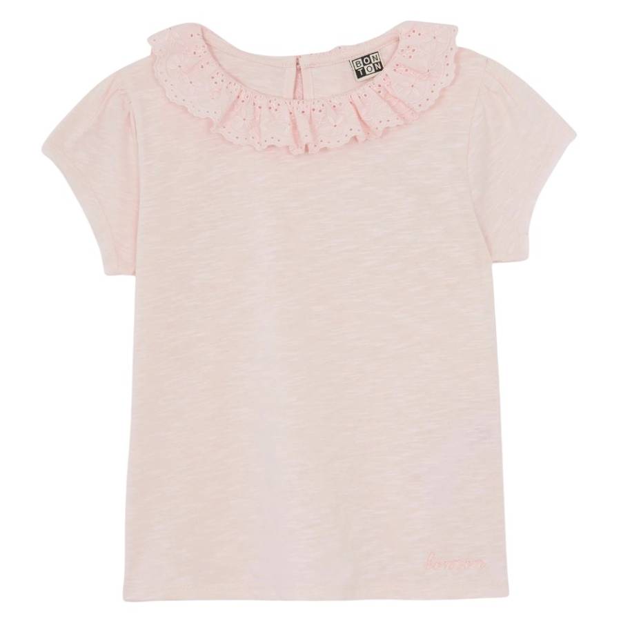 Bonton Kids Tiris Ruffled Collar T-Shirt