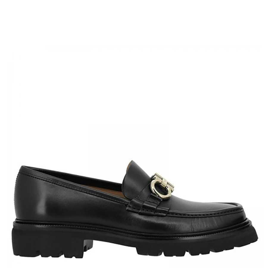Salvatore Ferragamo Mens Black Bleecker Moccasins Bit Loafers