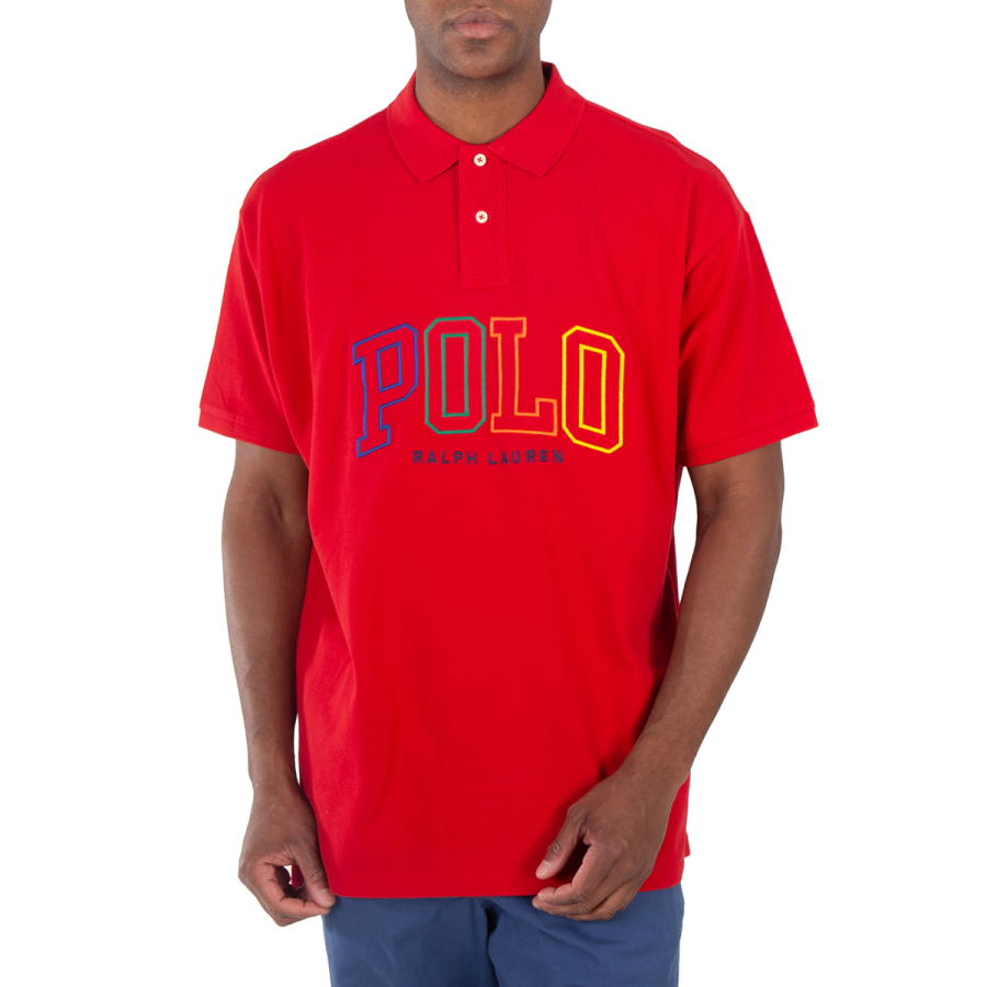 Polo Ralph Lauren Red 20/1 Big Fit Logo Mesh Polo Shirt
