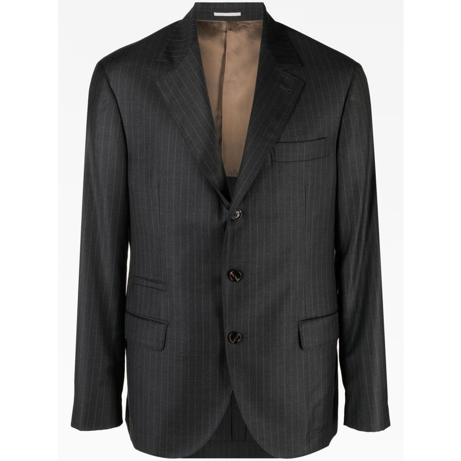 Brunello Cucinelli Dark Grey Wool Tailored Jacket