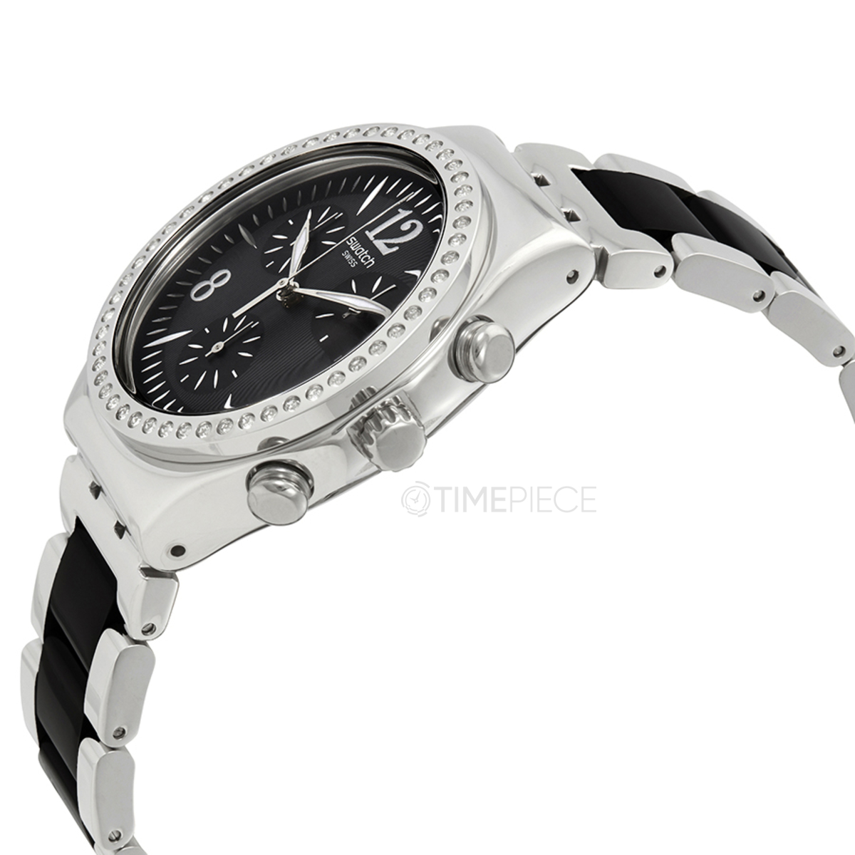 Swatch YCS118G Made In Black Mens Chronograph Quartz Watch