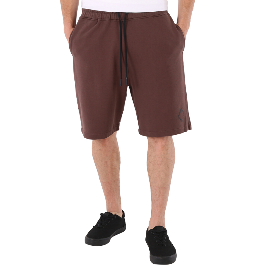 Marcelo Burlon Mens Tempera Cross Cotton Basket Shorts
