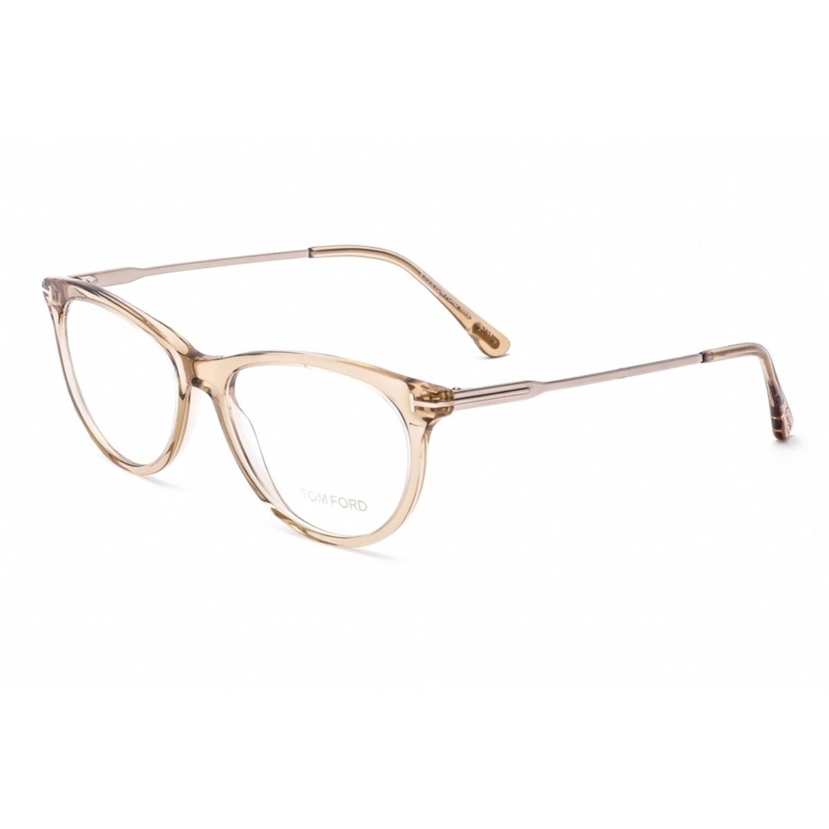 Tom Ford Ladies Beige Square Eyeglass Frames TF5509 45 54