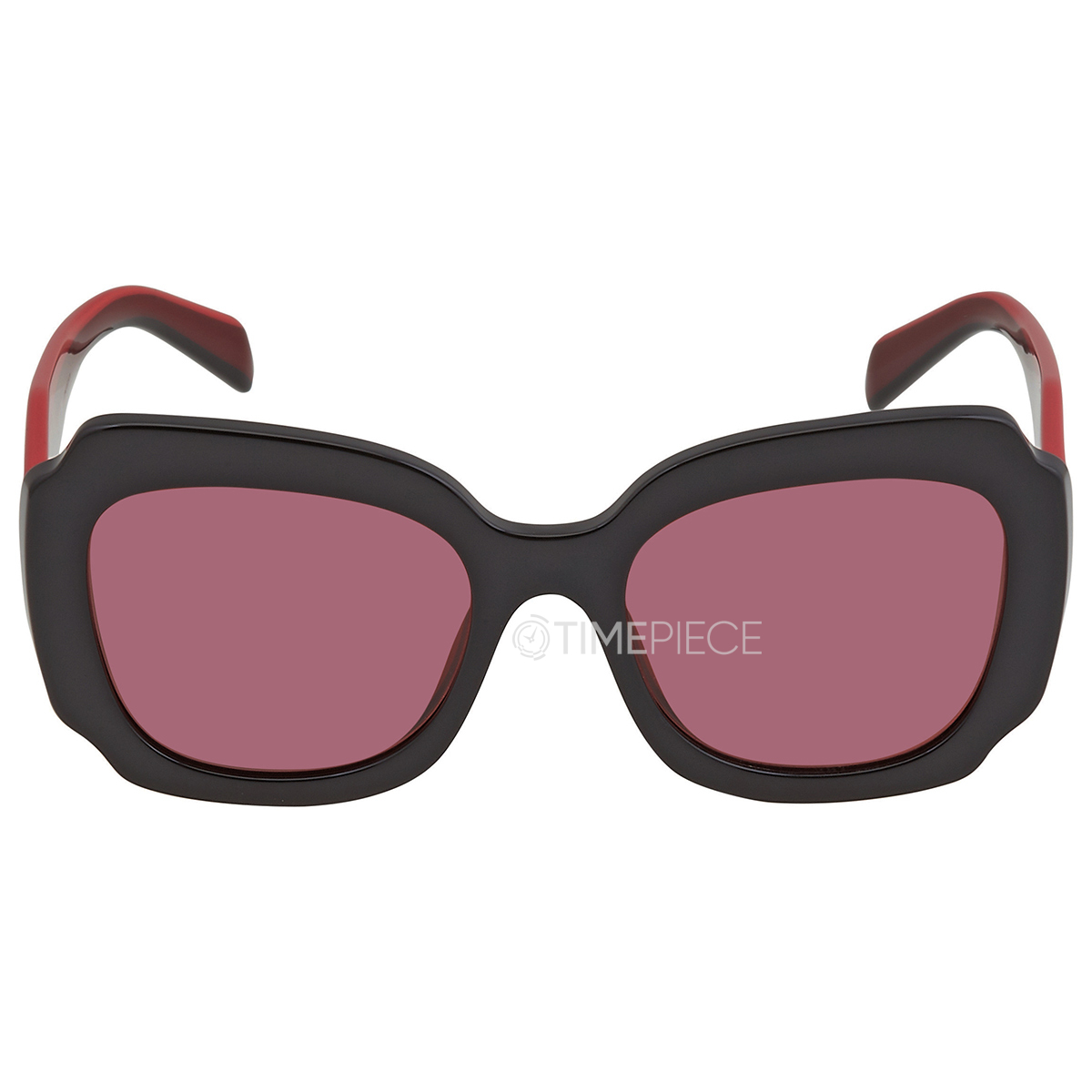 Prada Red Mirrored Internal Silver Irregular Ladies Sunglasses PR 16YS  1AB06Q 52