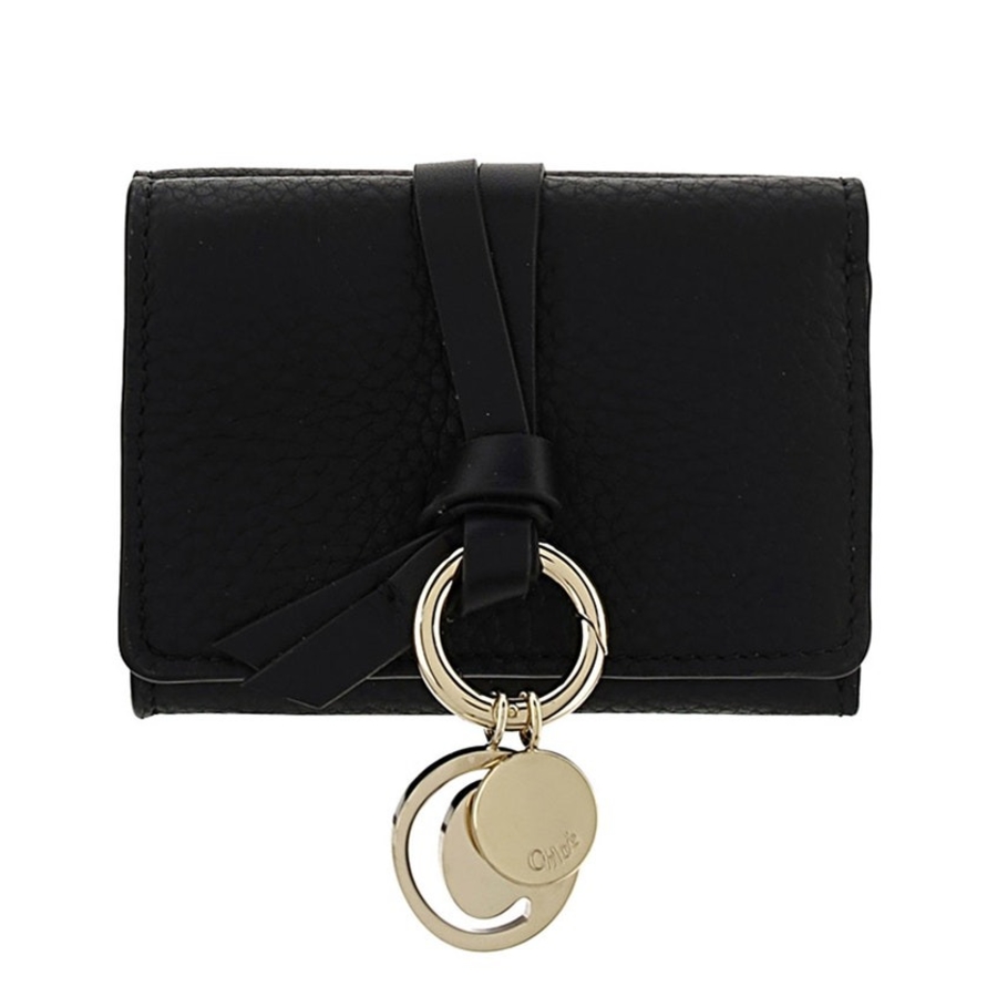 Chloe Black Calfskin Alphabet Wallet
