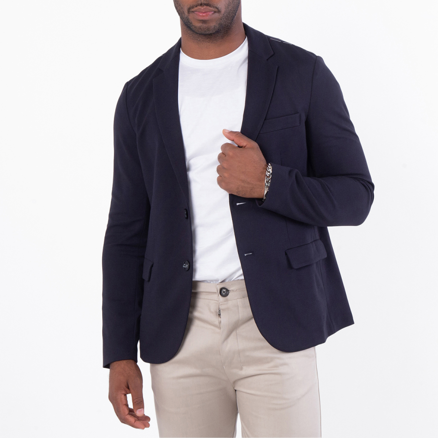 Emporio Armani Navy Single-Breasted Jacket