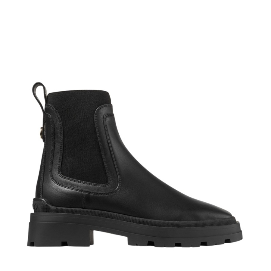 Jimmy Choo Veronique 45Mm Black Leather Ankle Boots