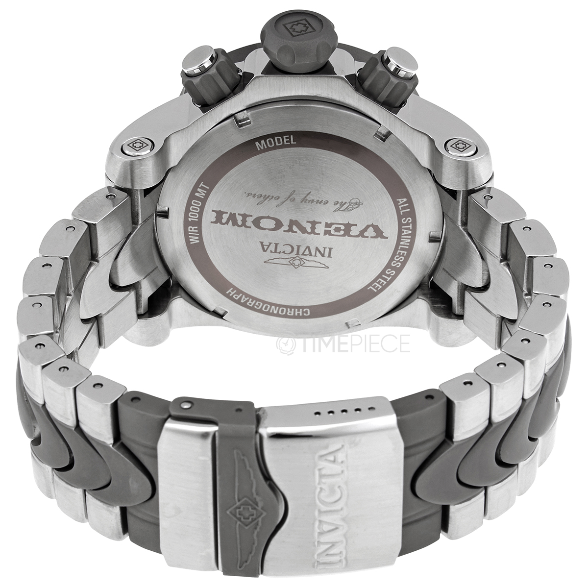 Invicta Venom Chronograph Grey Tinted Crystal Dial Stainless Steel Mens  Watch 0967