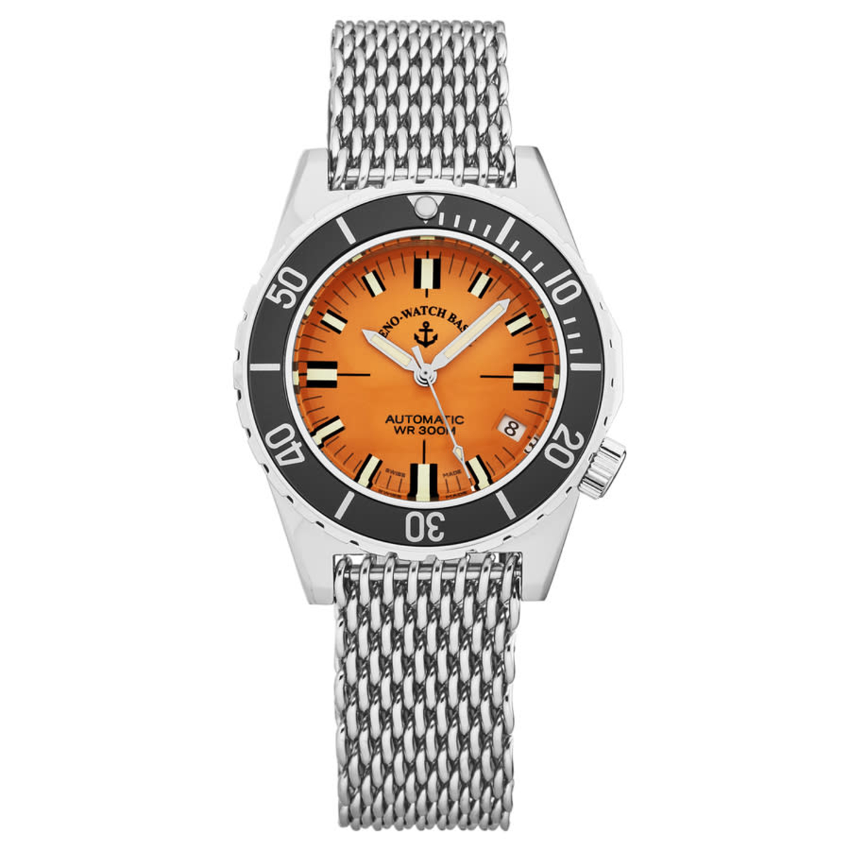 Zeno Army Diver Automatic Orange Dial Mens Watch 485N-A5MM