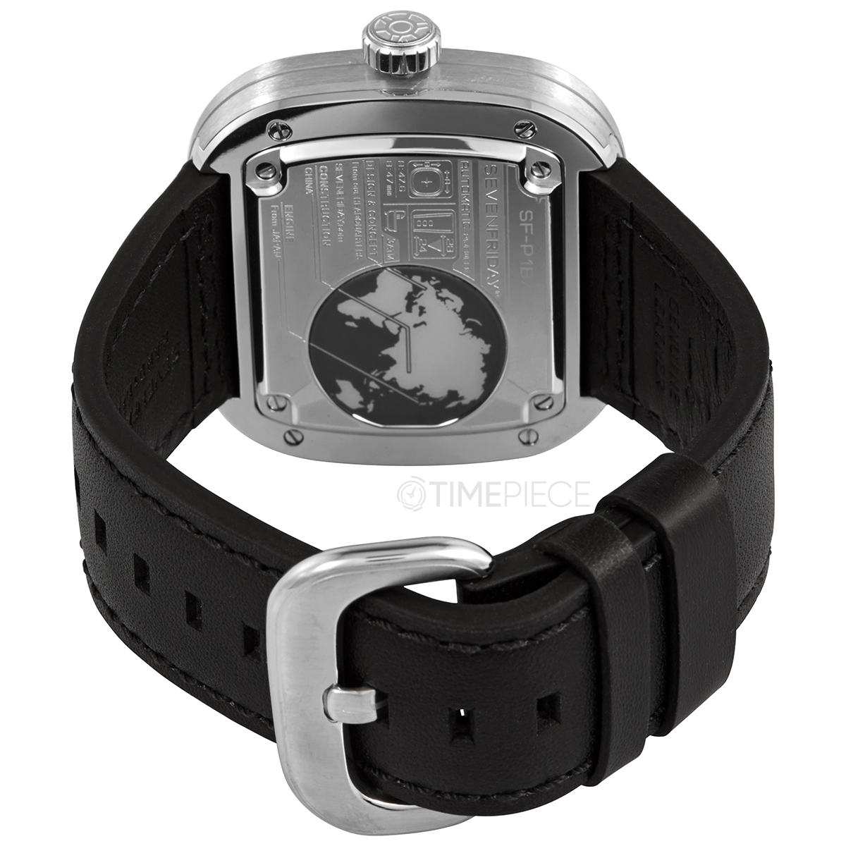Sevenfriday Automatic Black Leather Band Mens Watch P1B/01