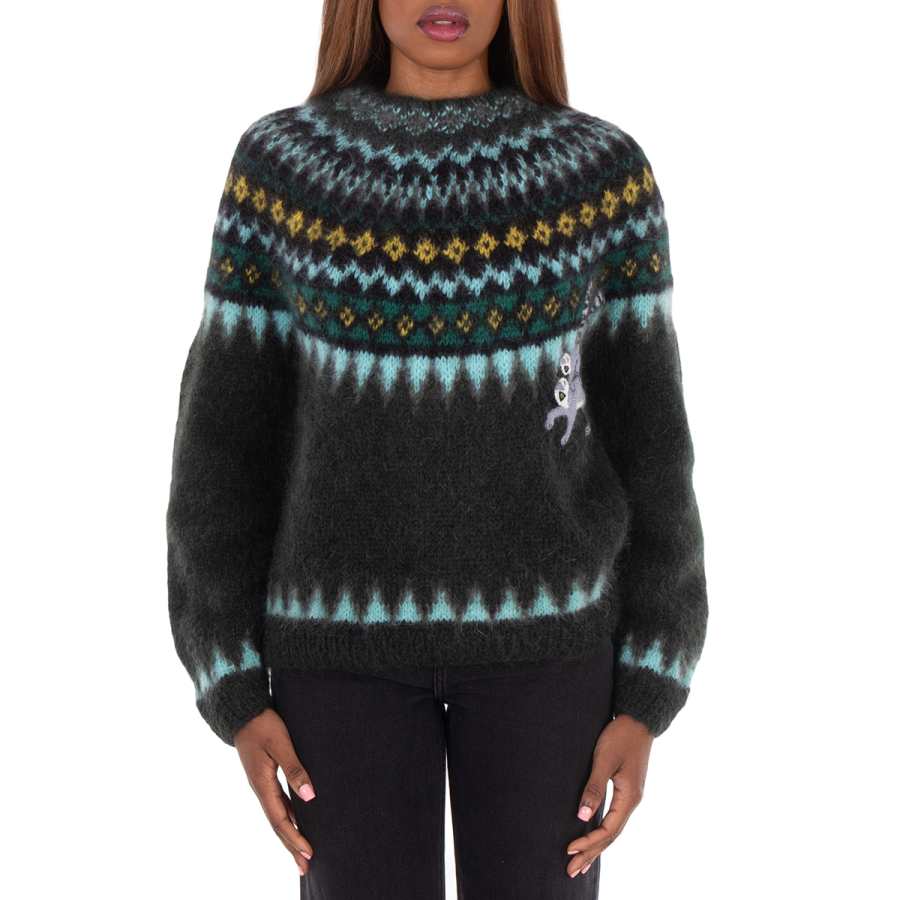 Loewe Lemur Patch Round Neck Sweater