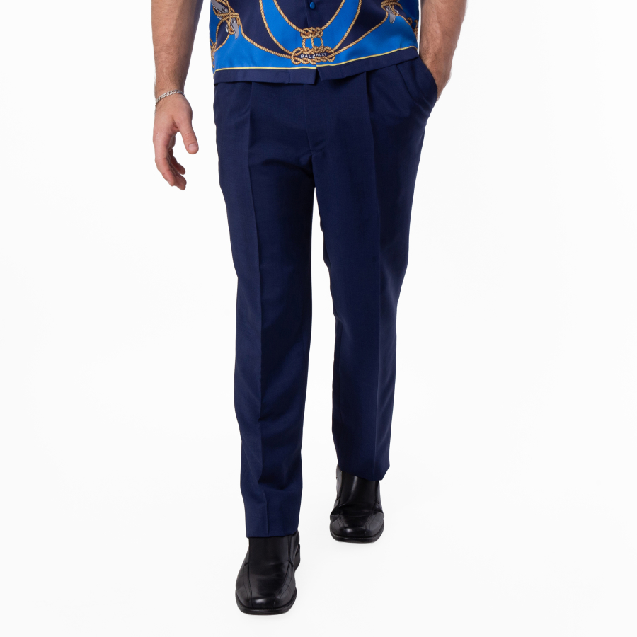 Bally Mohair Wool Straight Tailored Trousers
